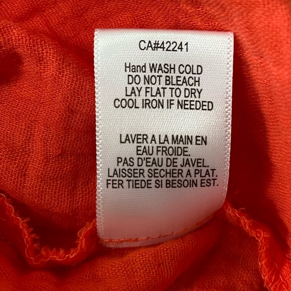 Young Fabulous & Broke RED PINK raw frayed edge dolman sleeve 100% cotton top. - Picture 8 of 9